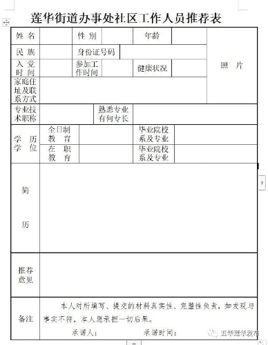 報(bào)名表